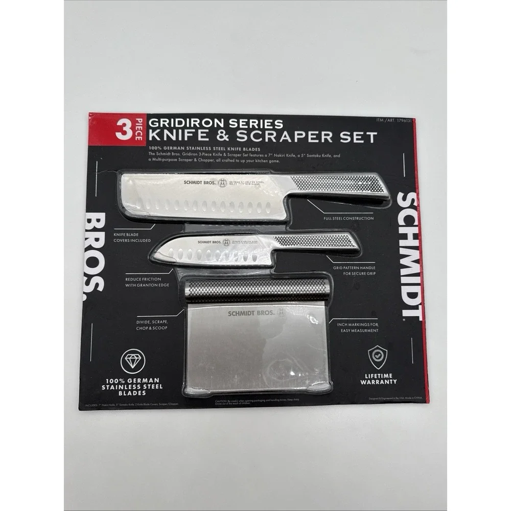 Schmidt Bros Gridiron 3-Piece Knife & Scraper Set 7